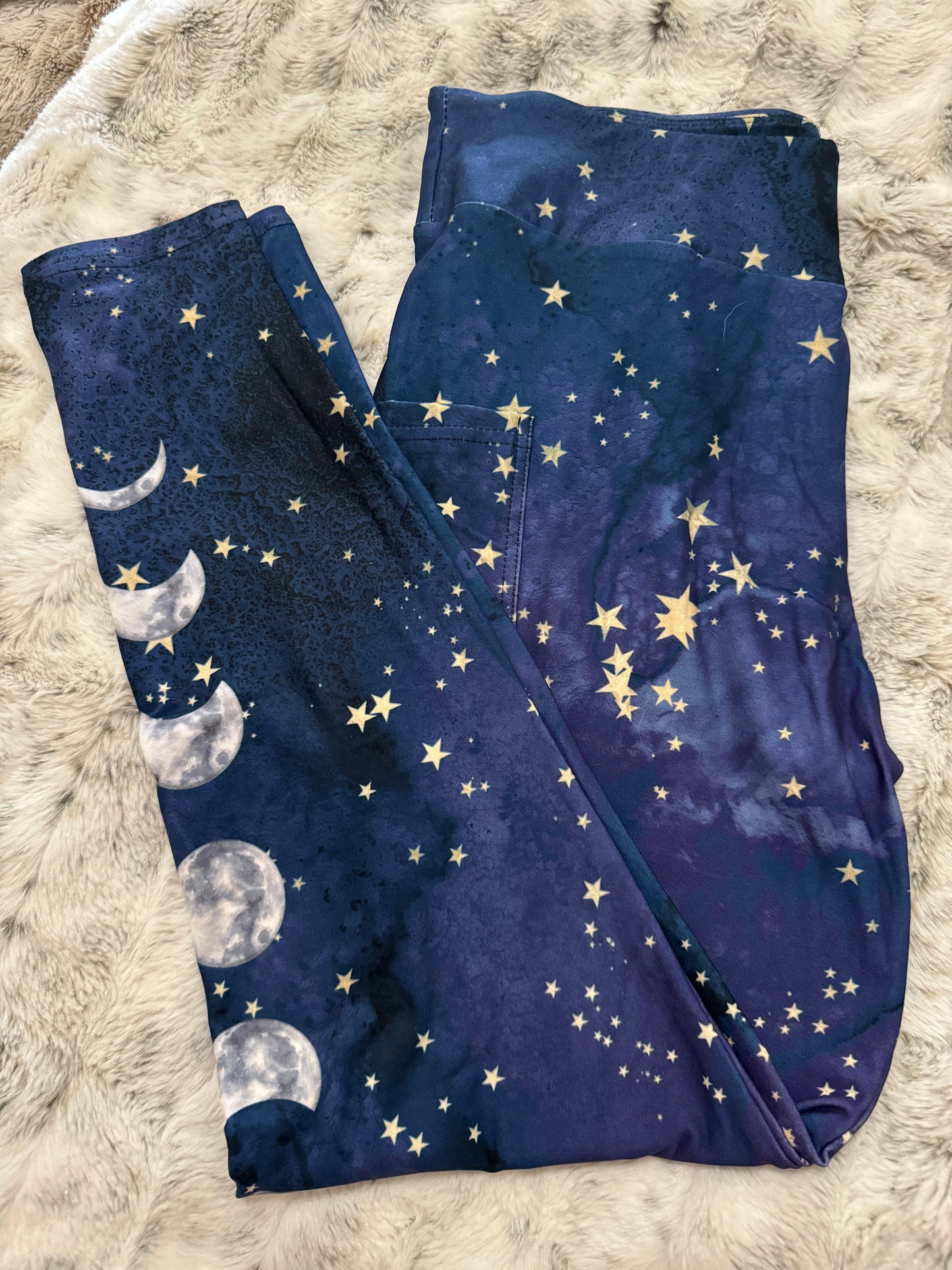 Solar Moon Phases Full Length Leggings With Pockets