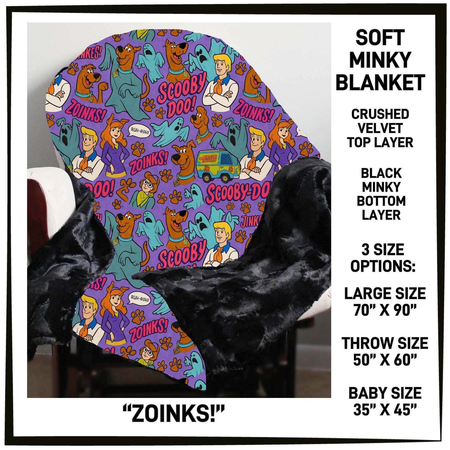 MI8B - Zoinks! Minky Blanket - Preorder Closing 7/15 ETA: Late Sept
