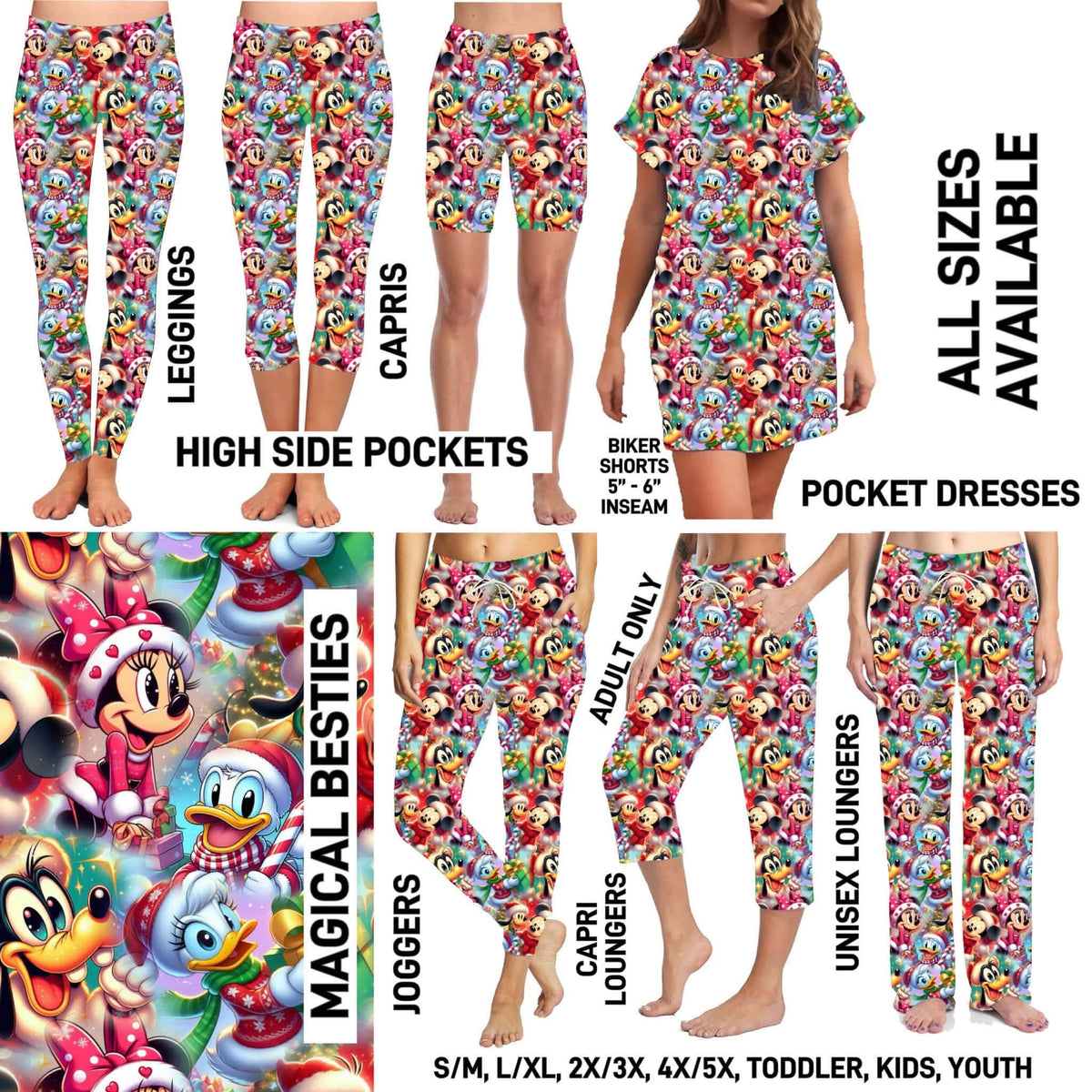 RTS - Magical Besties Leggings with High Side Pockets