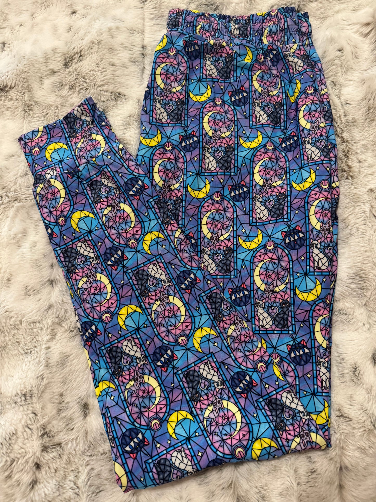 Salor Moon Cats Full Length Joggers With Pockets