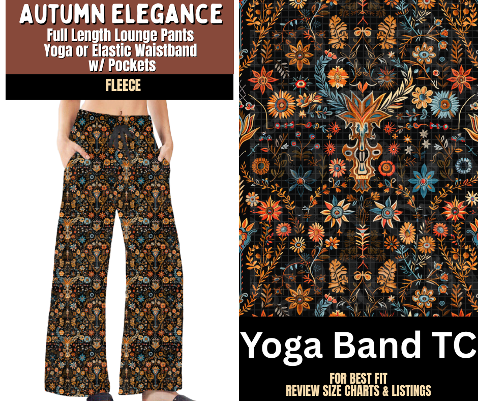 Autumn Elegance Lounge Pants Fleece