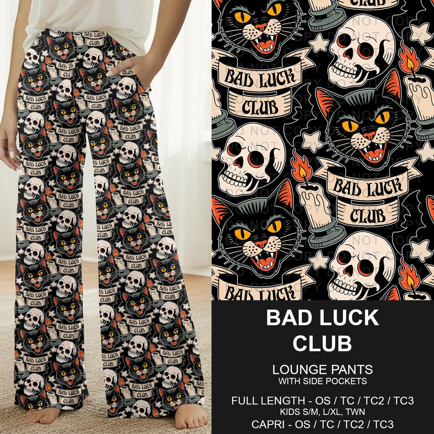 B295 - Preorder Bad Luck Club Lounge Pants (Closes 6/14. ETA: late Aug.)