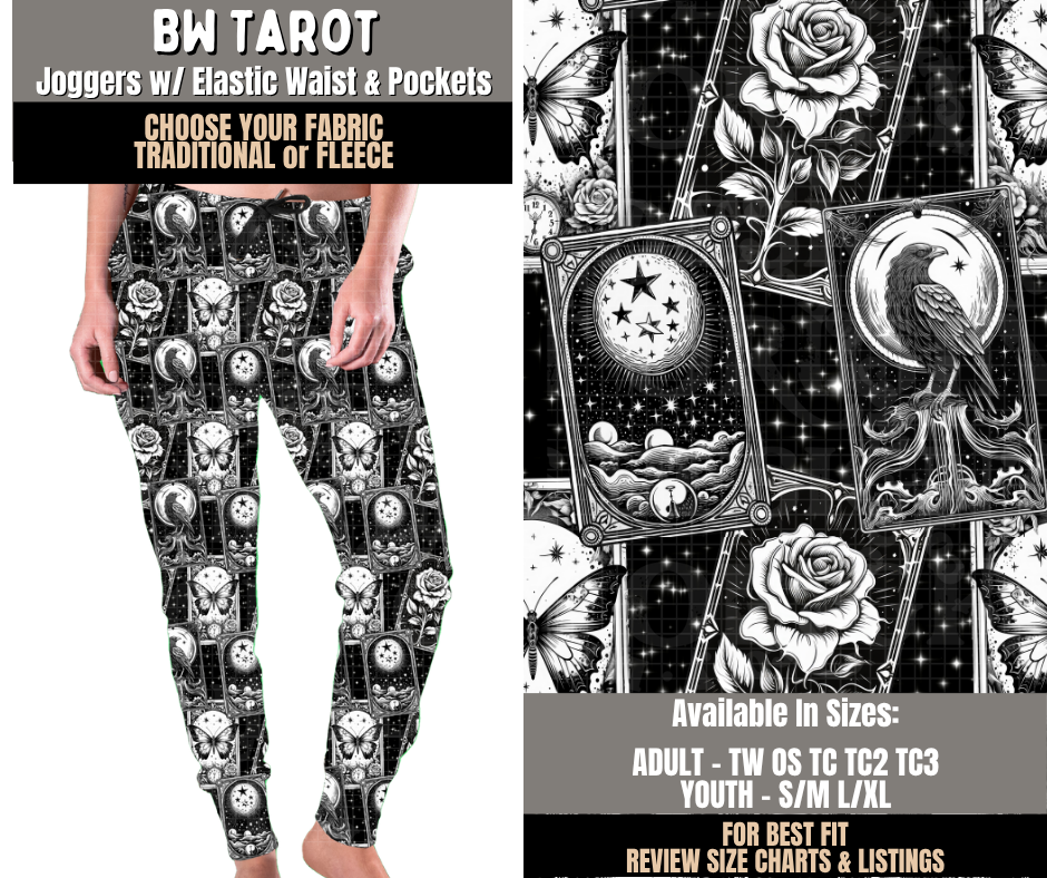 Preorder! Closes 10/28. ETA Jan. BW Tarot Joggers Choose Fleece or Traditional