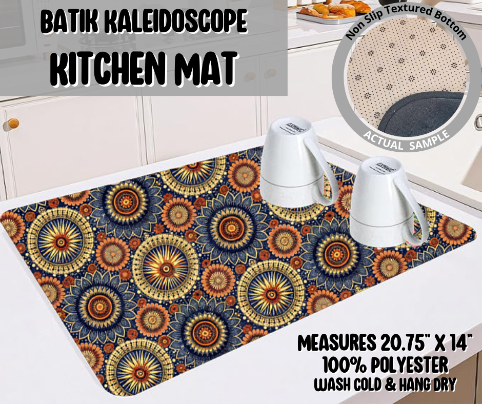 Batik Kaleidoscope Kitchen Mat