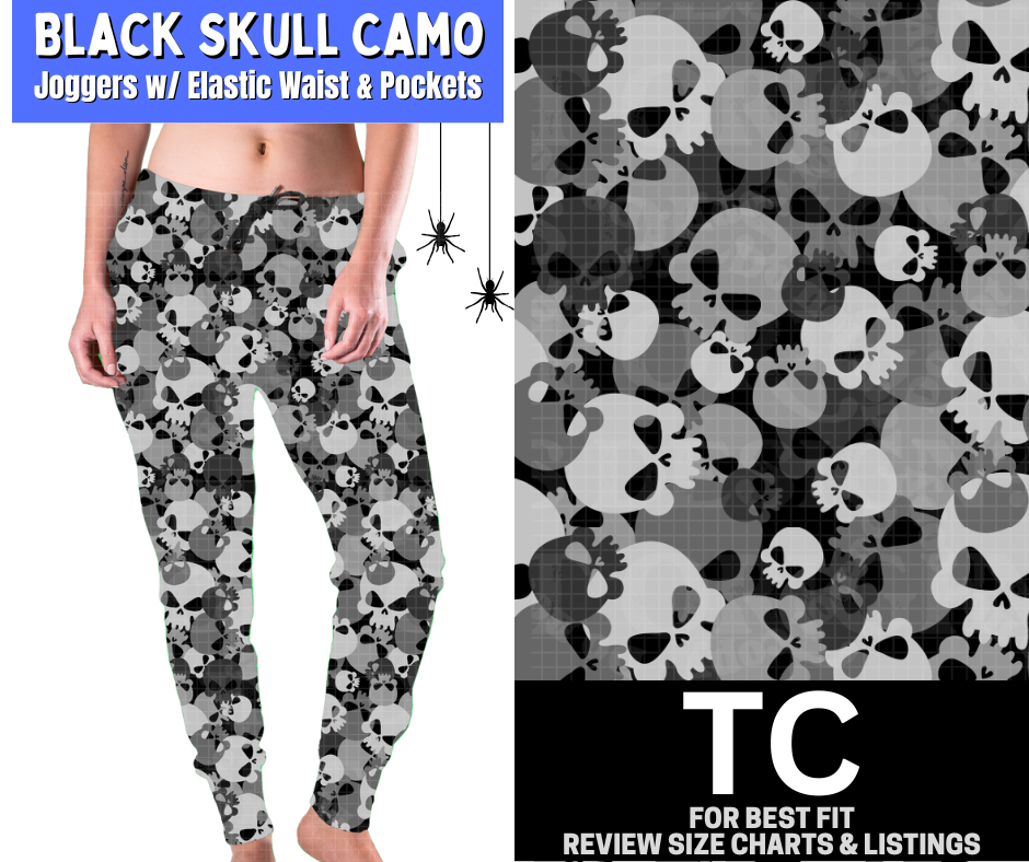 Black Skull Camo Joggers