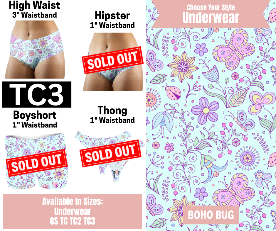 Boho Bug High Waist Underwear