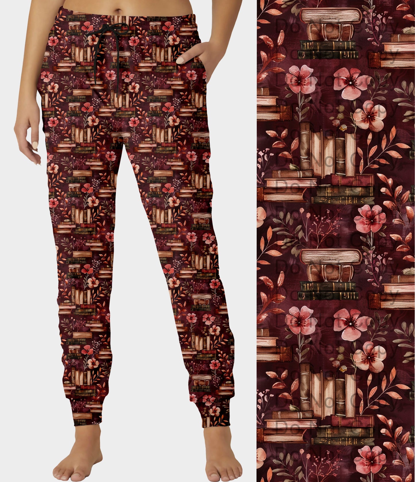 RTS - Burgundy Books Joggers