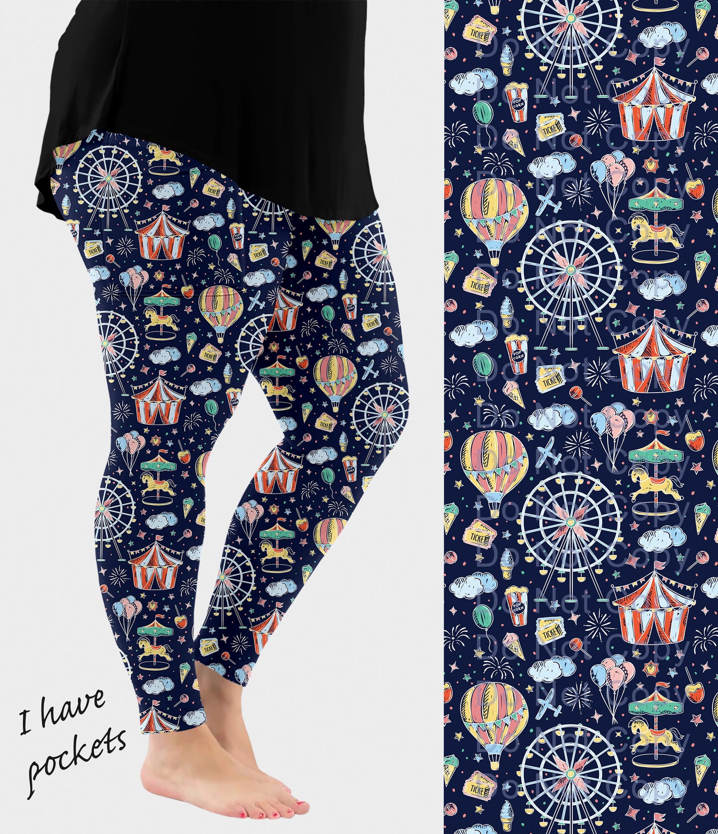 RTS - Carnival Leggings with Pockets