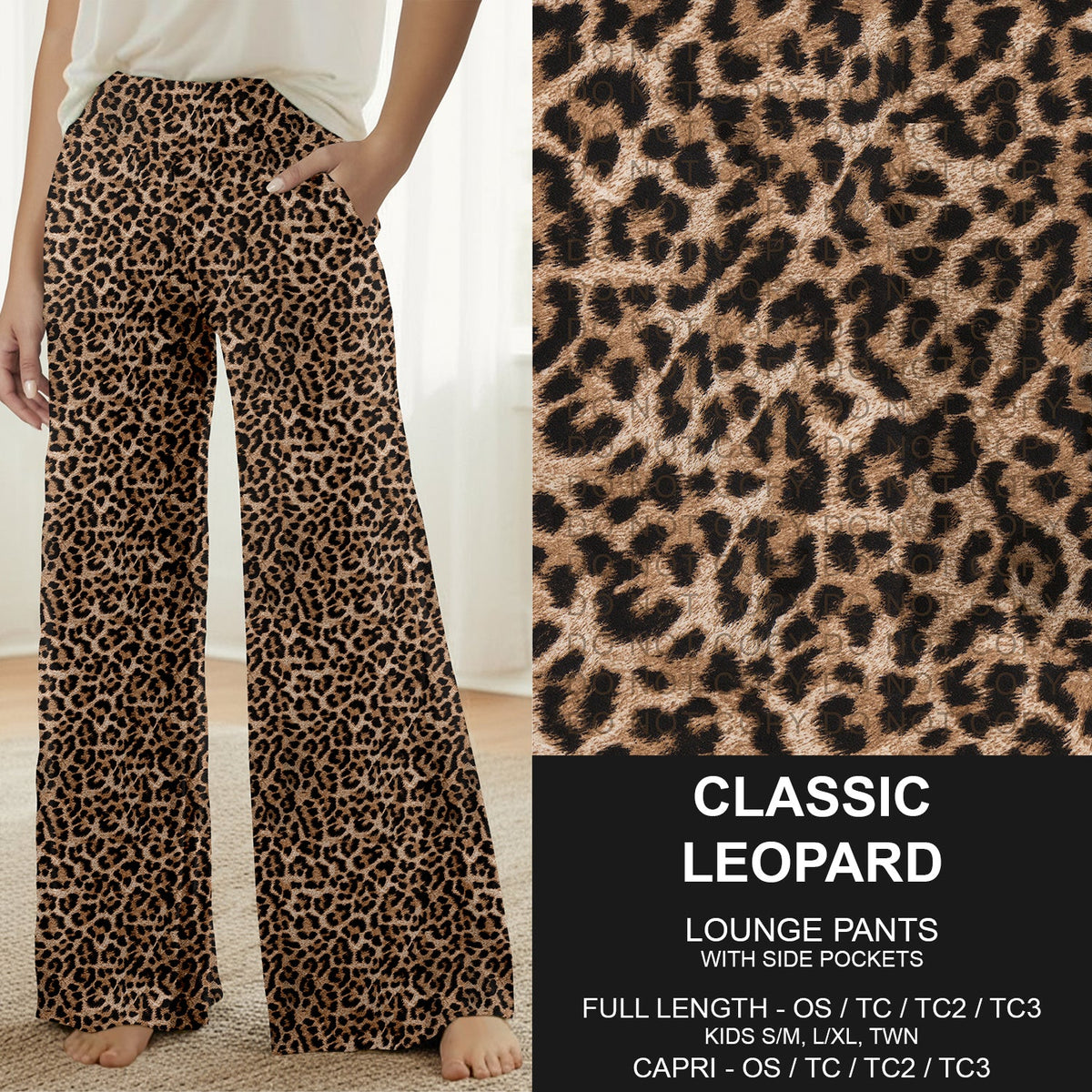 B314 - Preorder Classic Leopard Lounge Pants (Closes 9/27. ETA: late Nov.)