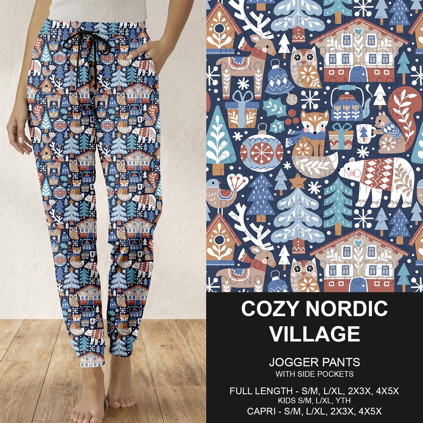 B312 - Preorder Cozy Nordic Village Joggers (Closes 9/13. ETA: mid Nov.)