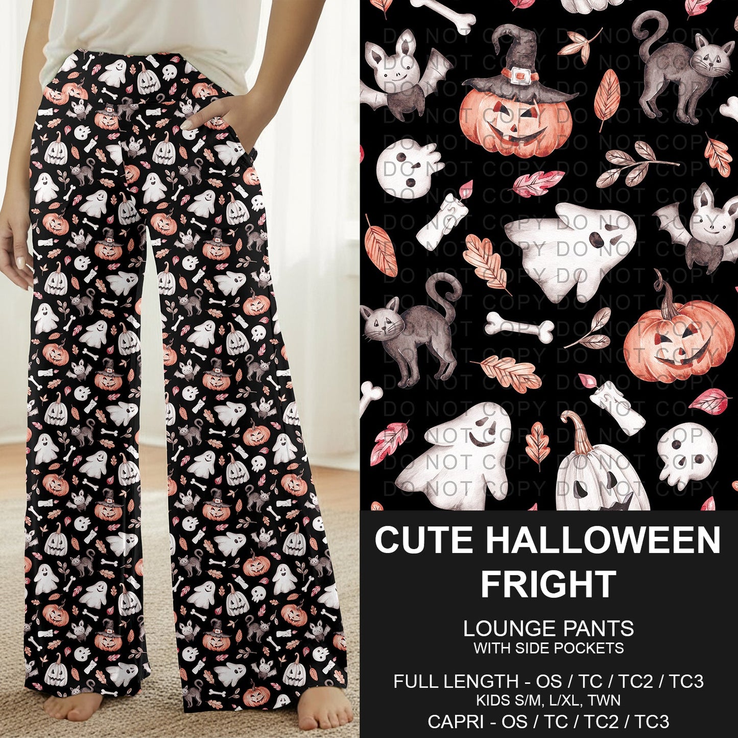 B307 - Preorder Cute Halloween Fright Lounge Pants (Closes 8/02. ETA: early Oct.)