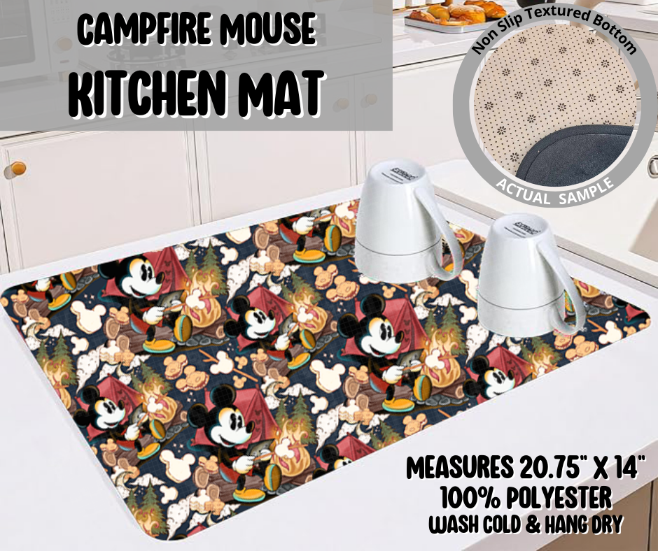 Campfire Mouse Kitchen Mat