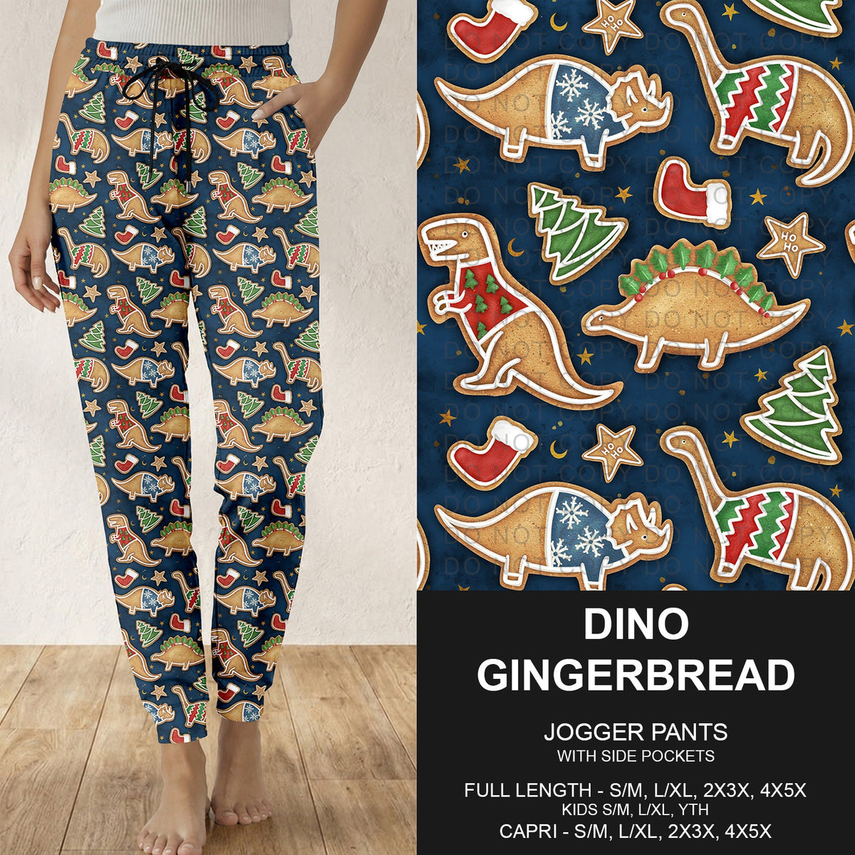 B315 - Preorder Dino Gingerbread Joggers (Closes 10/04. ETA: early Dec.)
