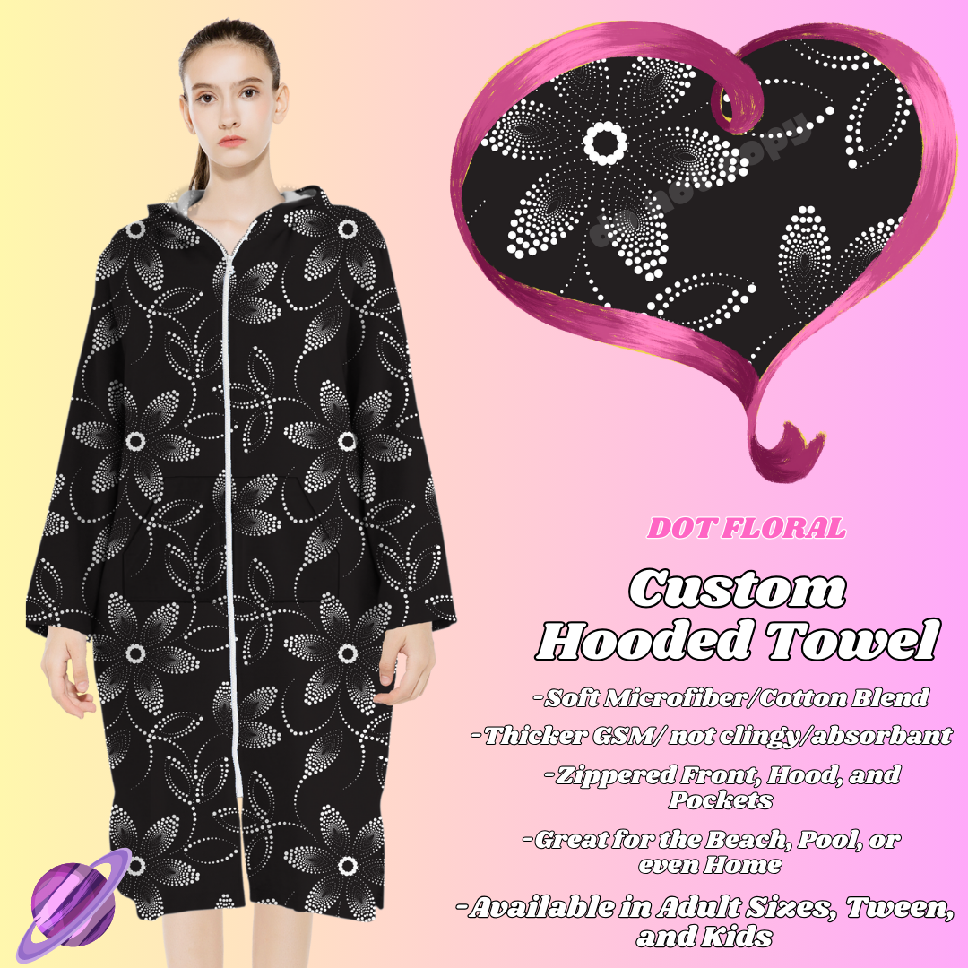 DOT FLORAL- HOODED TOWEL- PREORDER CLOSING 4/27