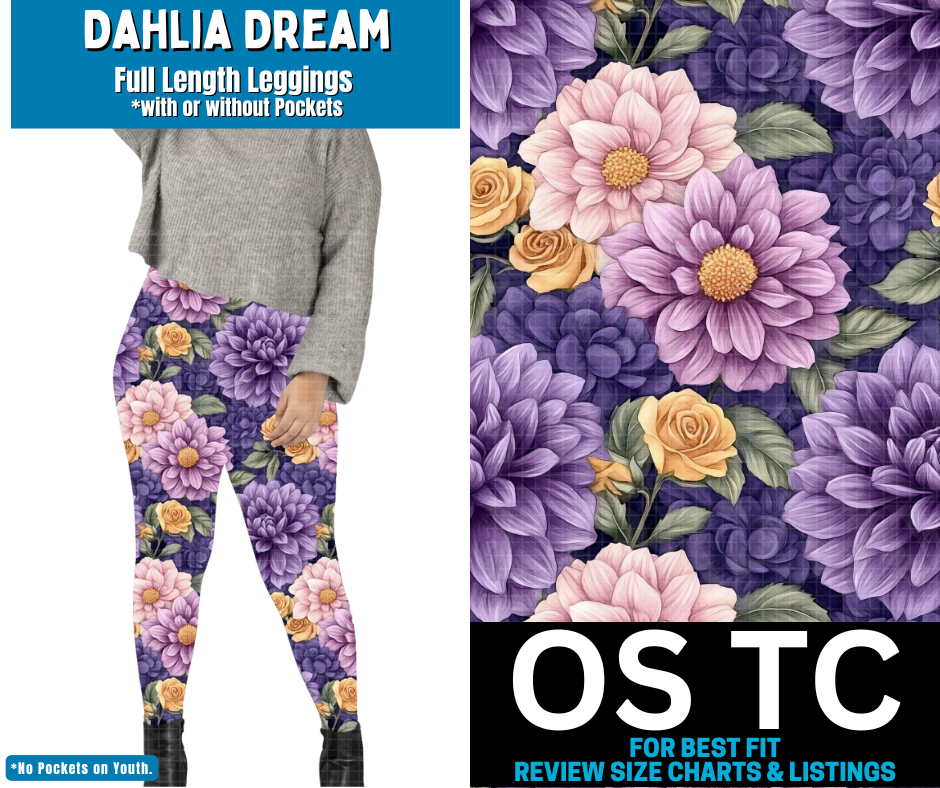 Dahlia Dream Full Length Leggings w/ Pockets
