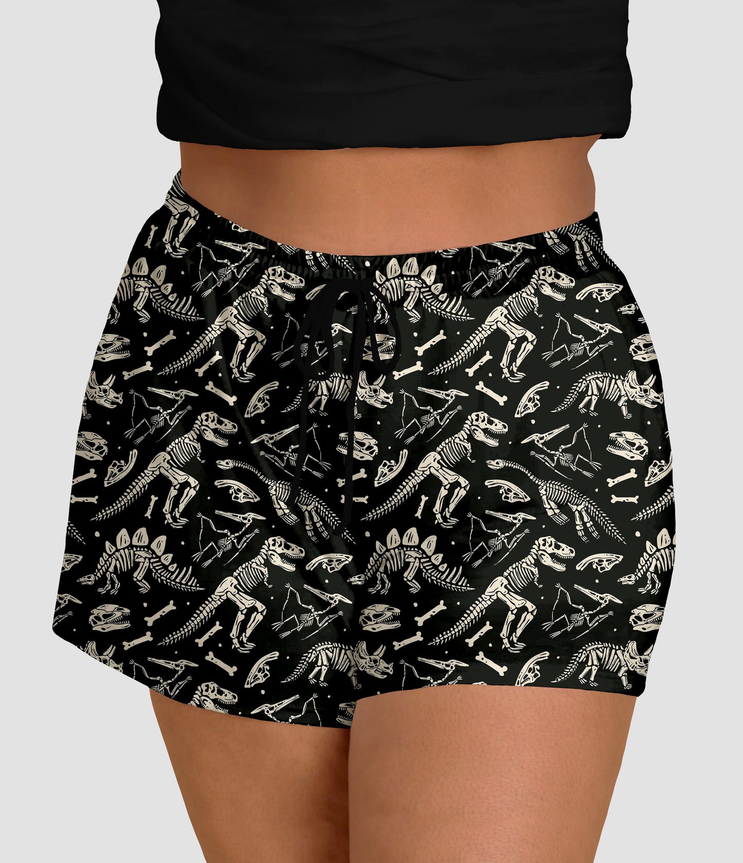 RTS - Dinosaur Skeleton Jogger Shorts