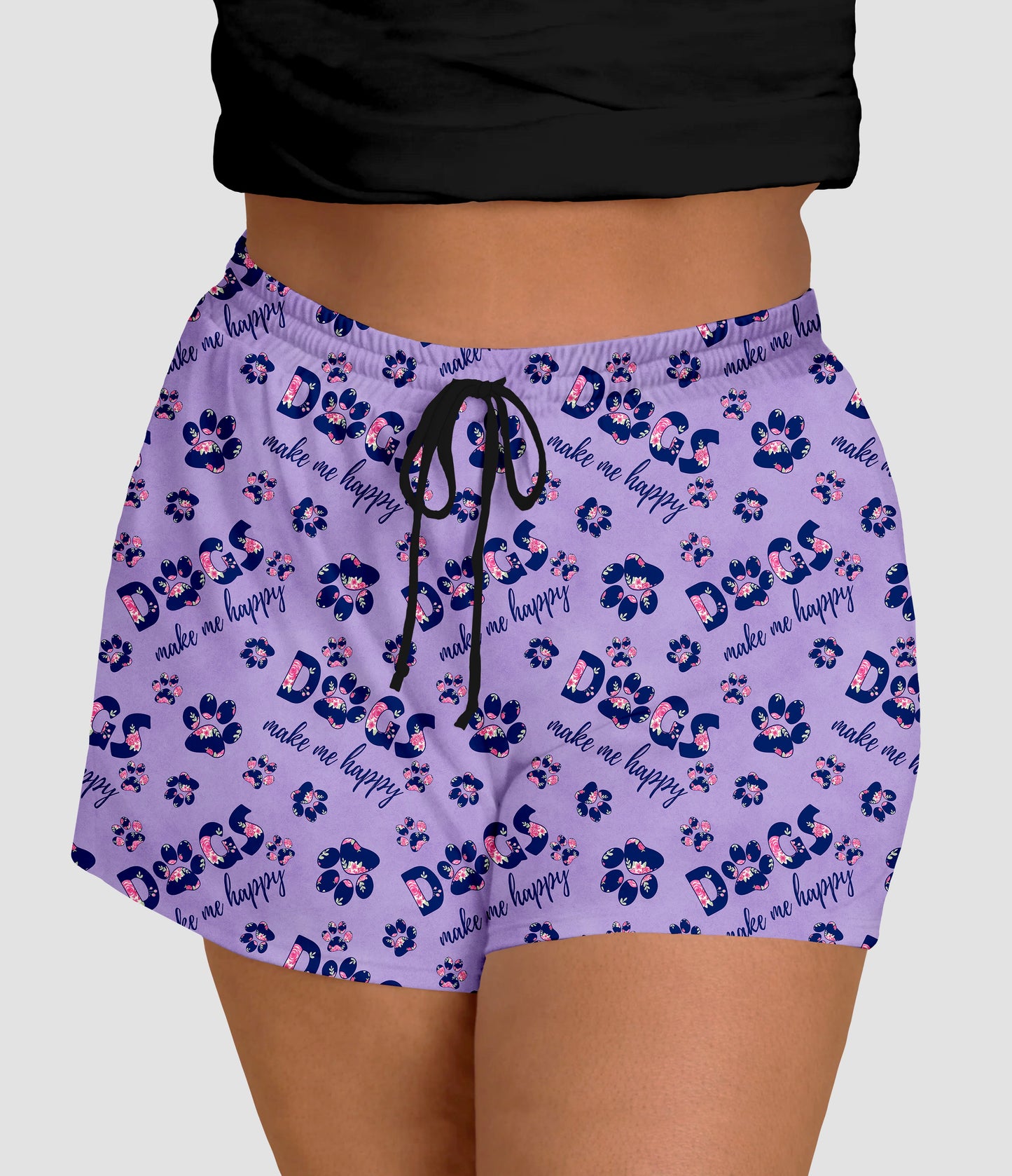 RTS - Dogs Make Me Happy Jogger Shorts