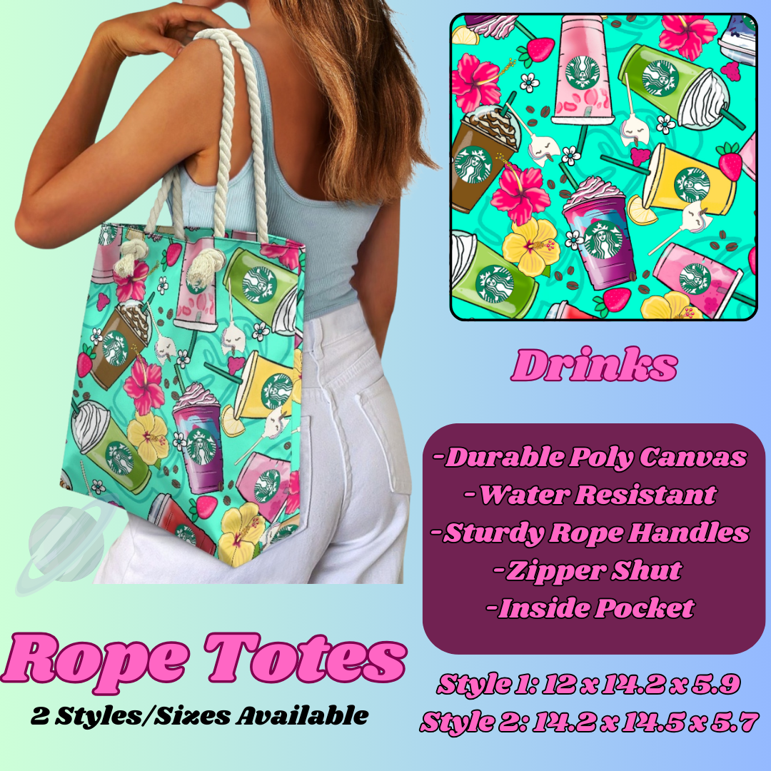 DRINKS-ROPE TOTE PREORDER CLOSING 5/6
