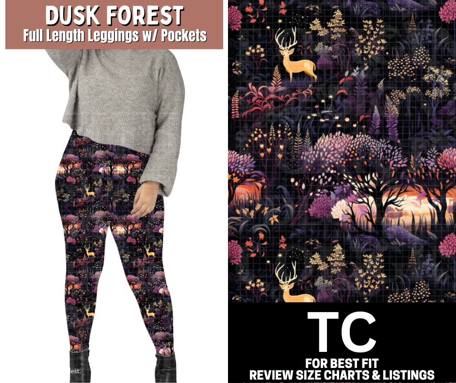 Dusk Forest Full Length Leggings w/ Pockets