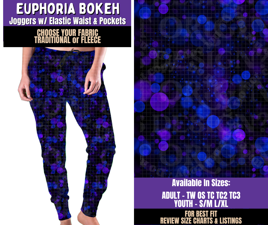 Preorder! Closes 8/5. ETA Nov. Euphoria Bokeh Joggers Choose Fleece or Traditional