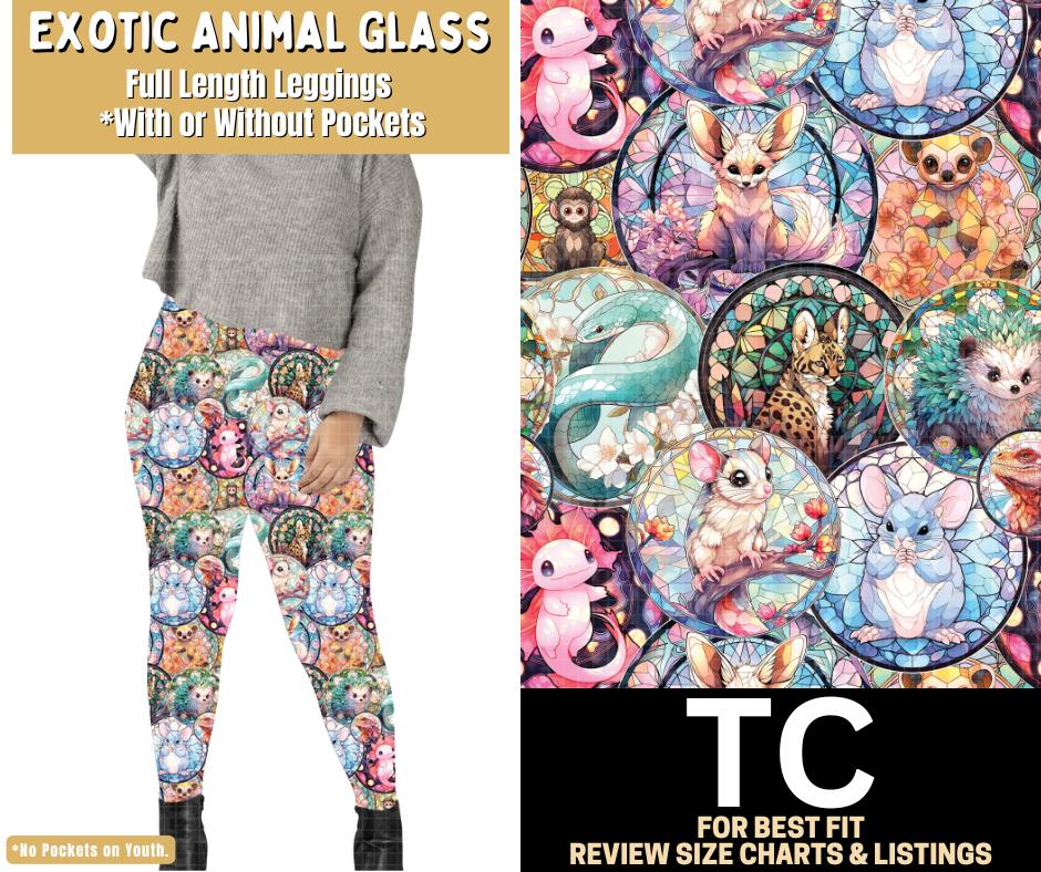 Exotic Animals Glass Full Length Leggings w/ Pockets