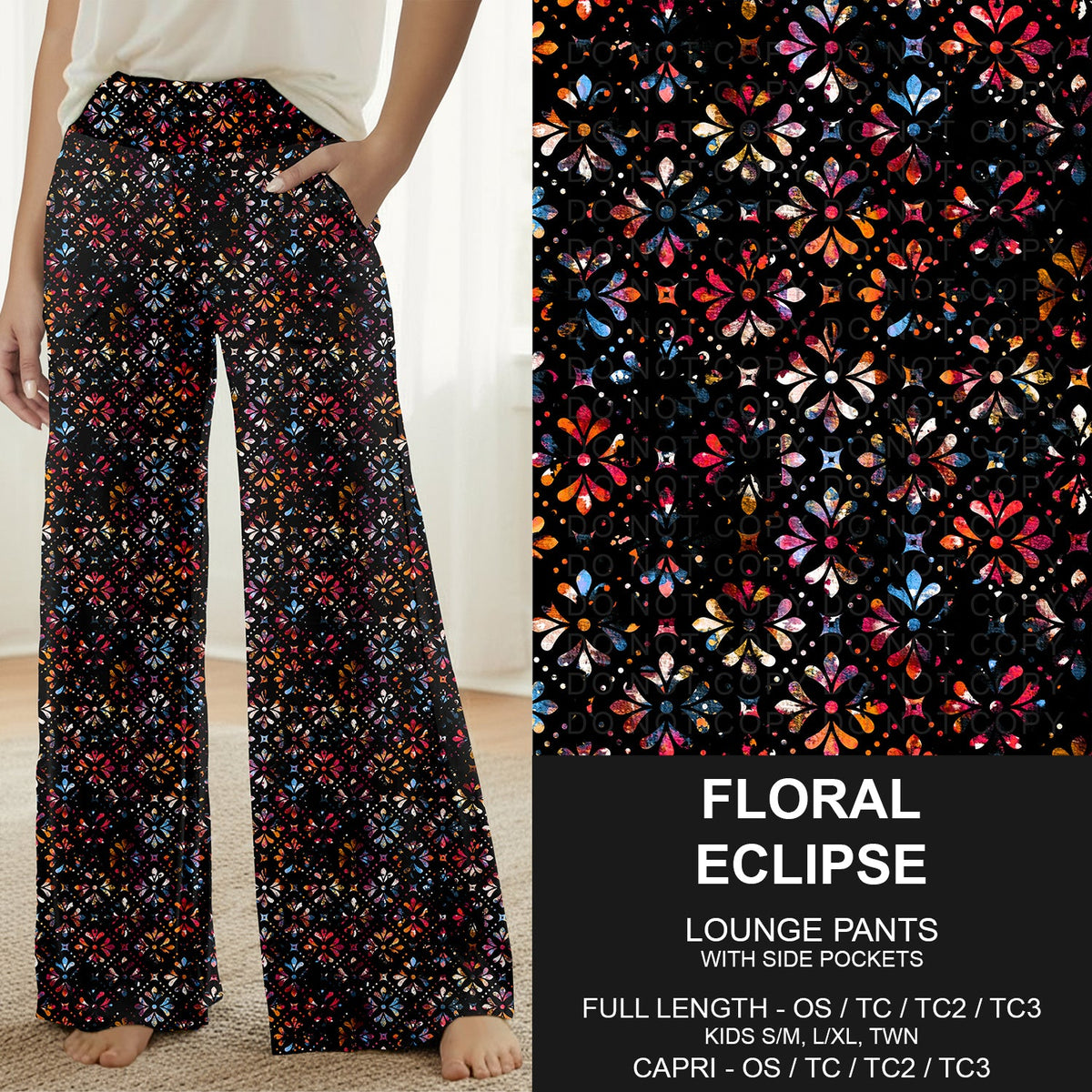 B319 - Preorder Floral Eclipse Lounge Pants (Closes 11/01. ETA: early Jan.)