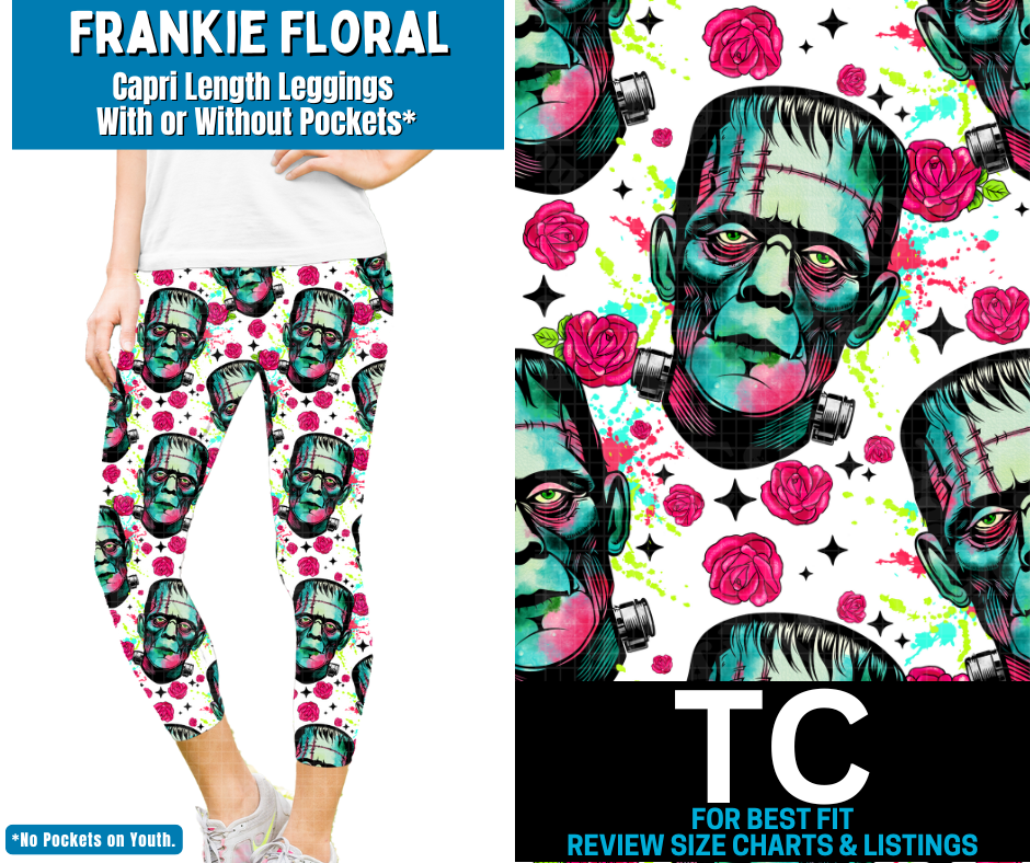 Frankie Floral Capri Length Leggings w/ Pockets