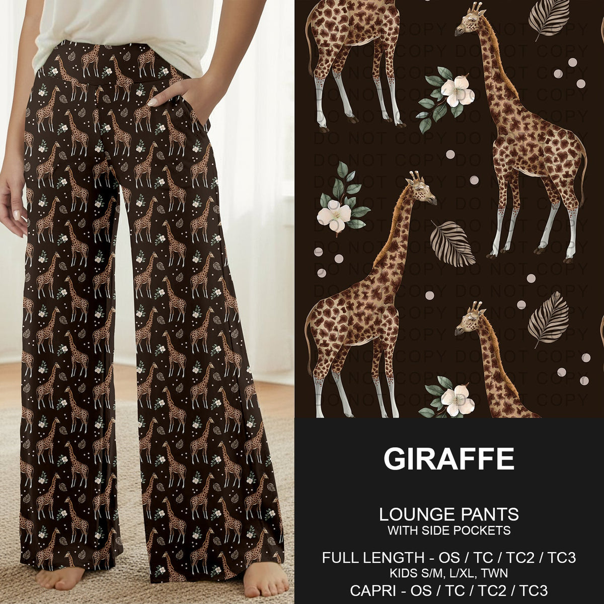 B314 - Preorder Giraffe Lounge Pants (Closes 9/27. ETA: late Nov.)