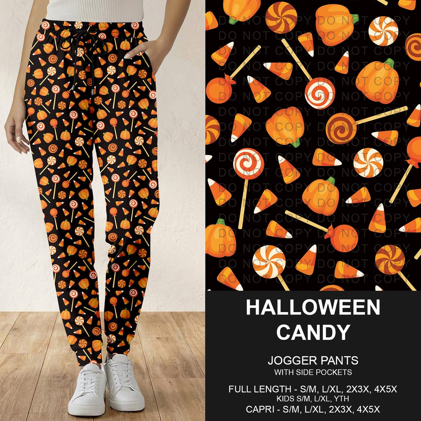 B307 - Preorder Halloween Candy Joggers (Closes 8/02. ETA: early Oct.)