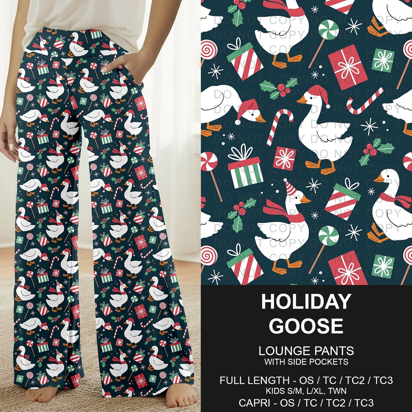 B312 - Preorder Holiday Goose Lounge Pants (Closes 9/13. ETA: mid Nov.)
