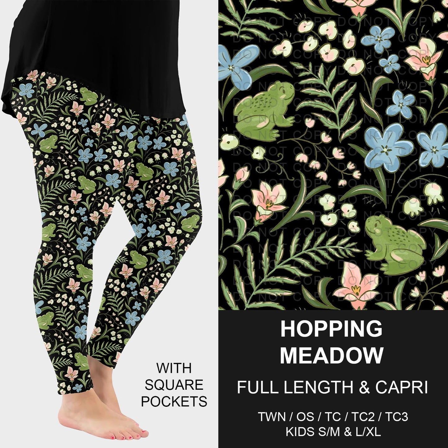 B283 - Preorder Hopping Meadow Leggings w/ Pockets (Closes 4/05. ETA: mid June)