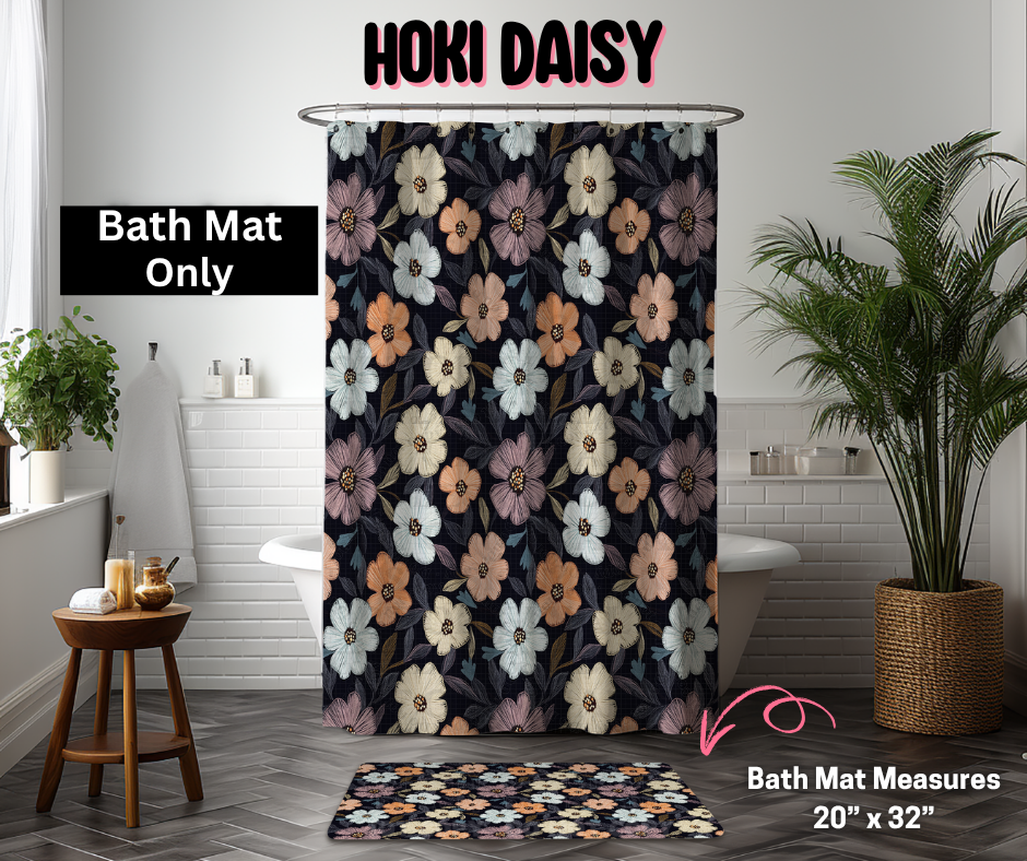Hoki Daisy Custom Bath Mat
