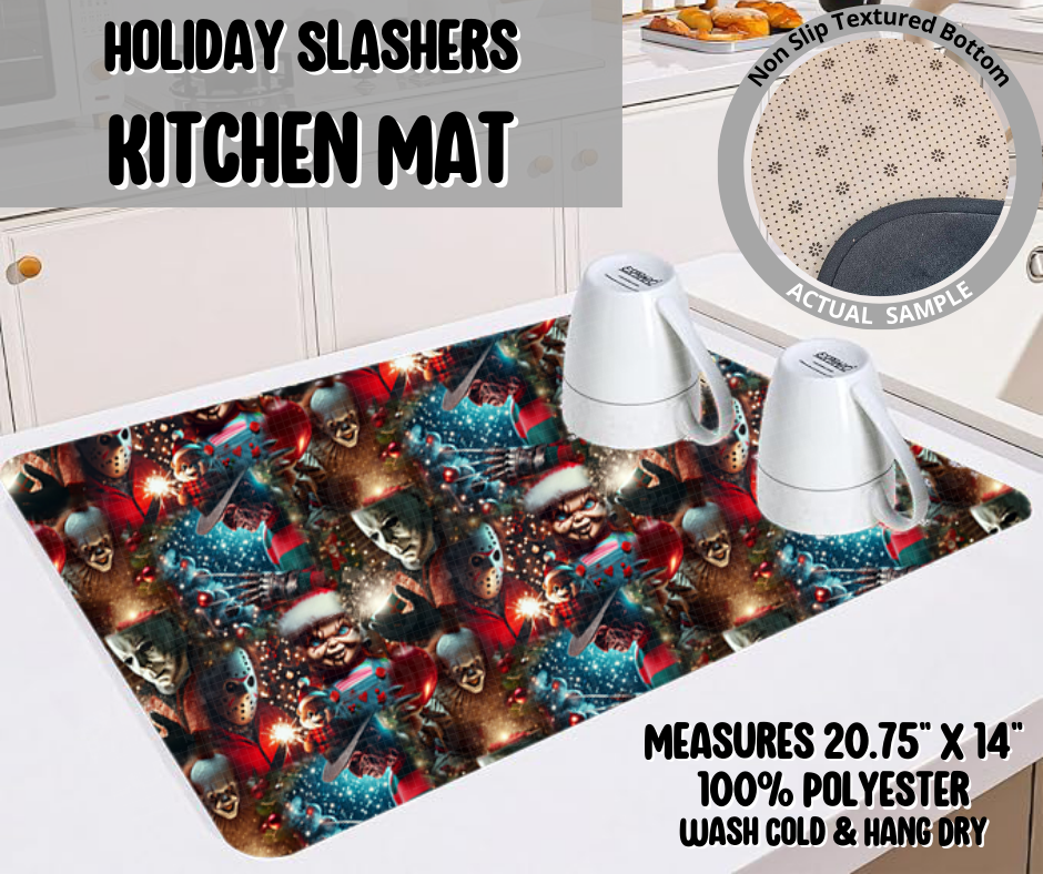 Holiday Slashers Kitchen Mat