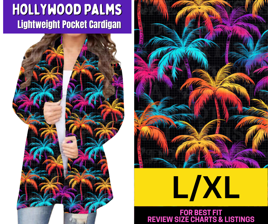 Hollywood Palms Pocket Cardigan