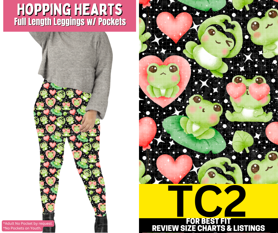 Hopping Hearts Full Length Leggings w/ Pockets