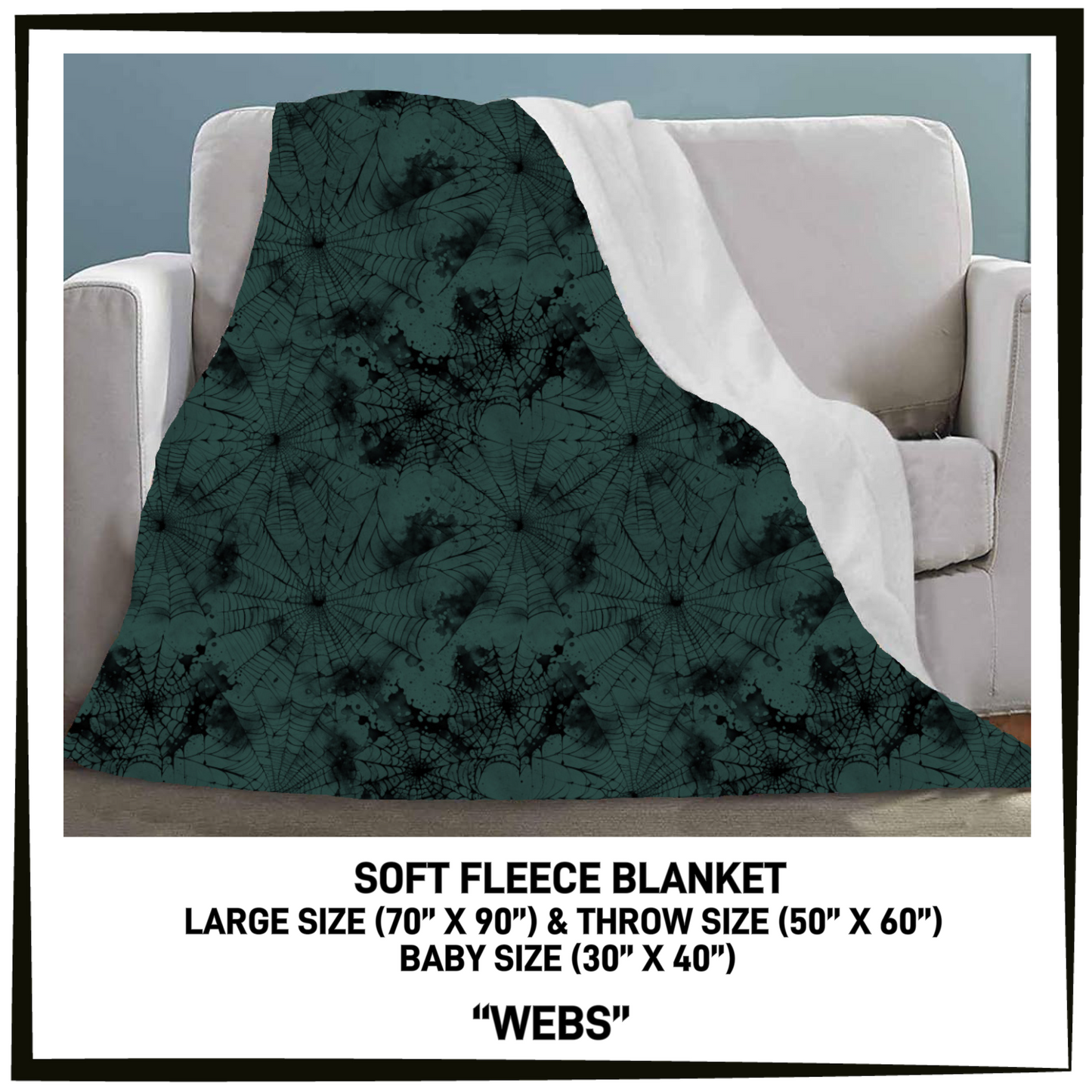 FC7B - Webs Fleece Blanket - Preorder Closing 8/26 ETA: Late Oct