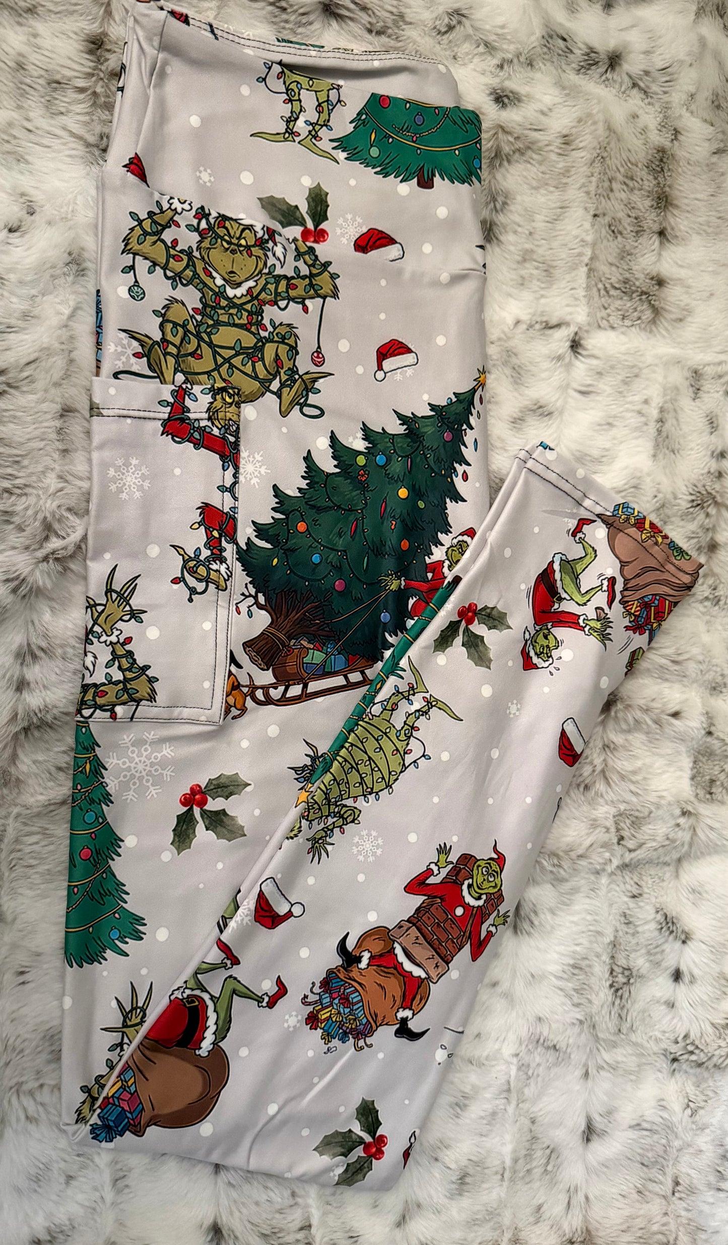 Christmas Thief Full Length Leggings With Pockets