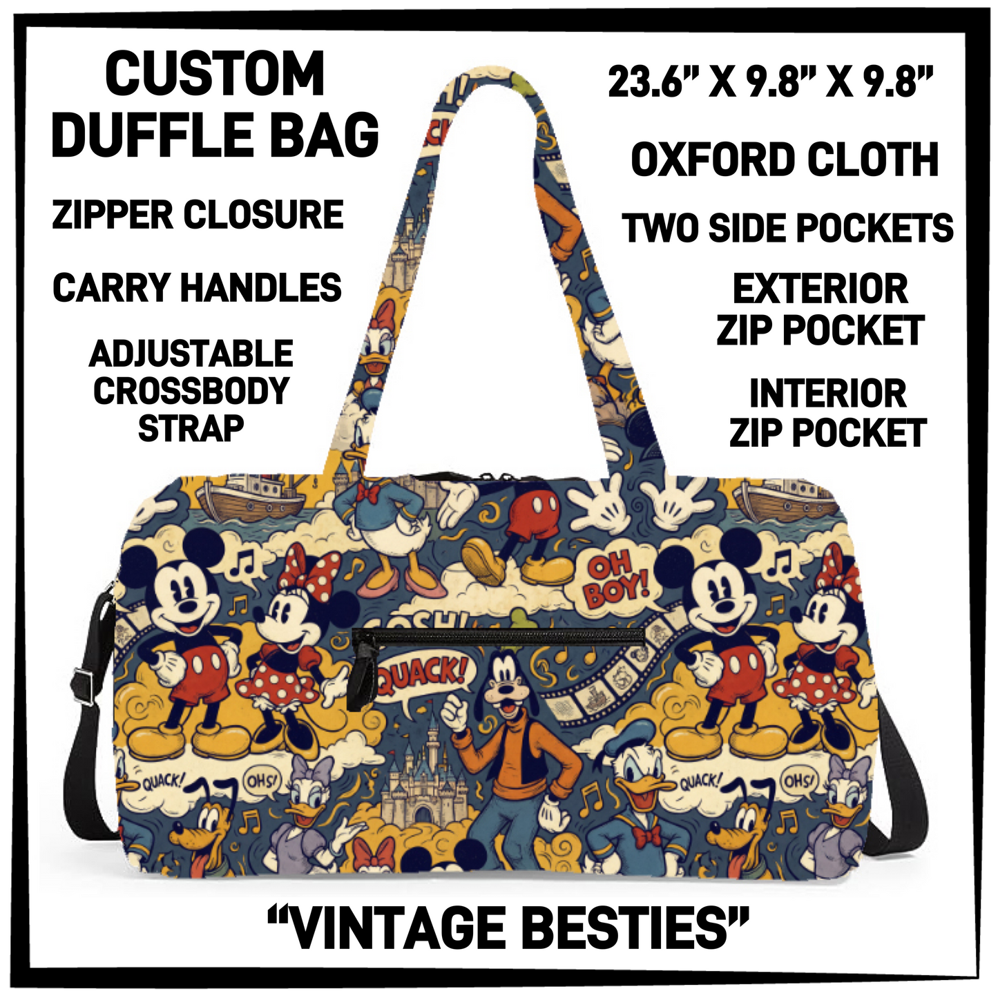 DF2B - Vintage Besties Duffel Bag - Preorder Closing 6/25 ETA: Late Aug