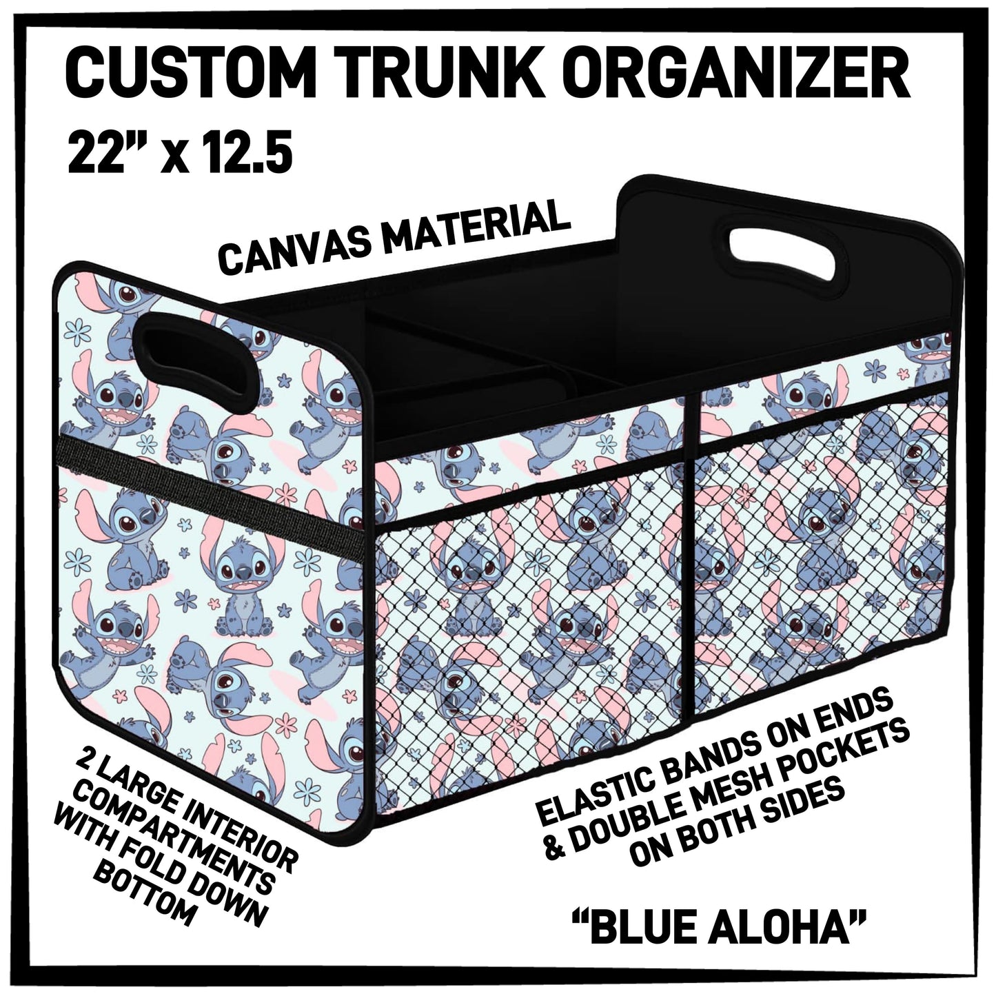 RTS - Blue Aloha Trunk Organizer