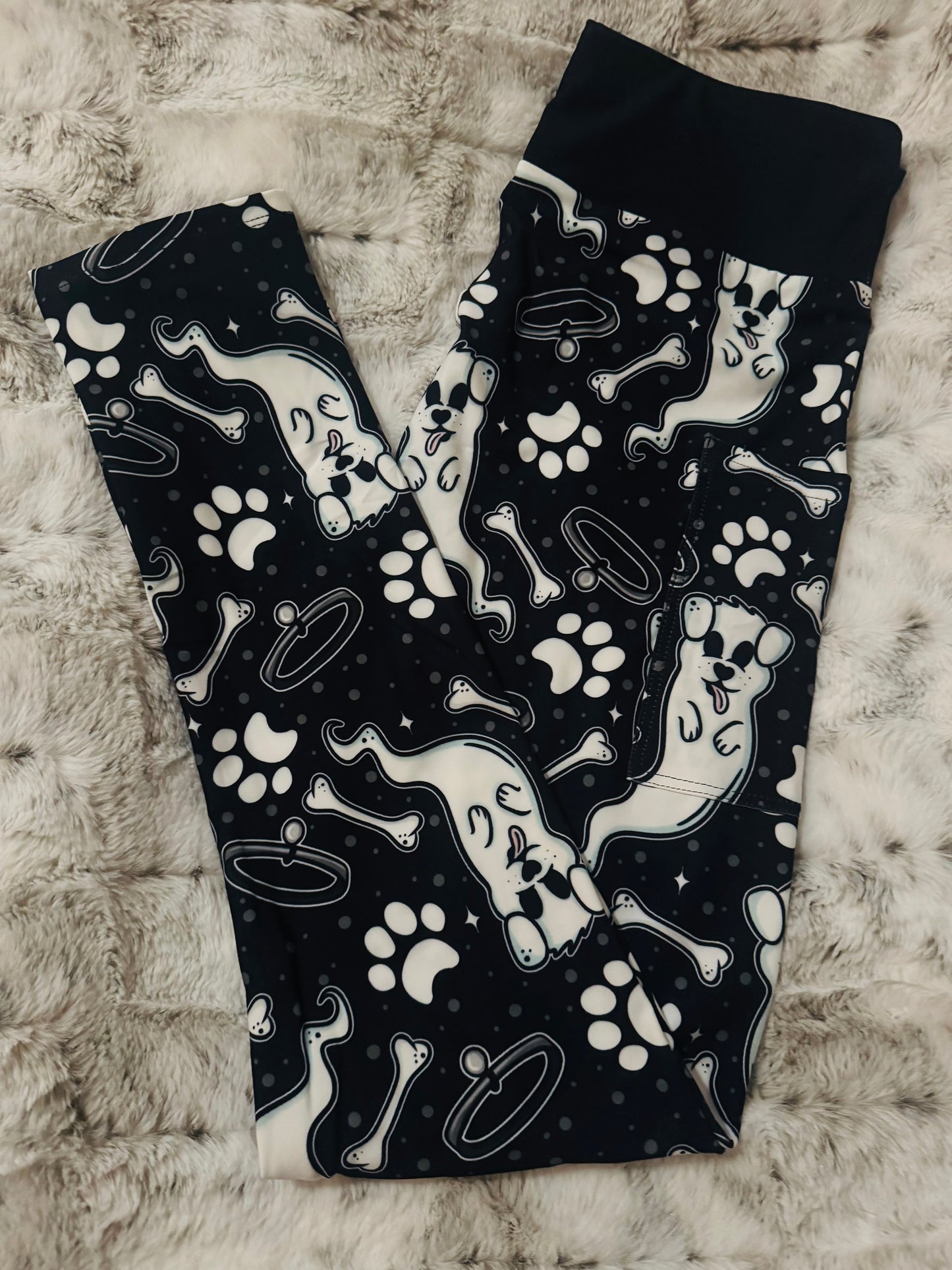 Ghost Pups Full Length Leggings With Pockets