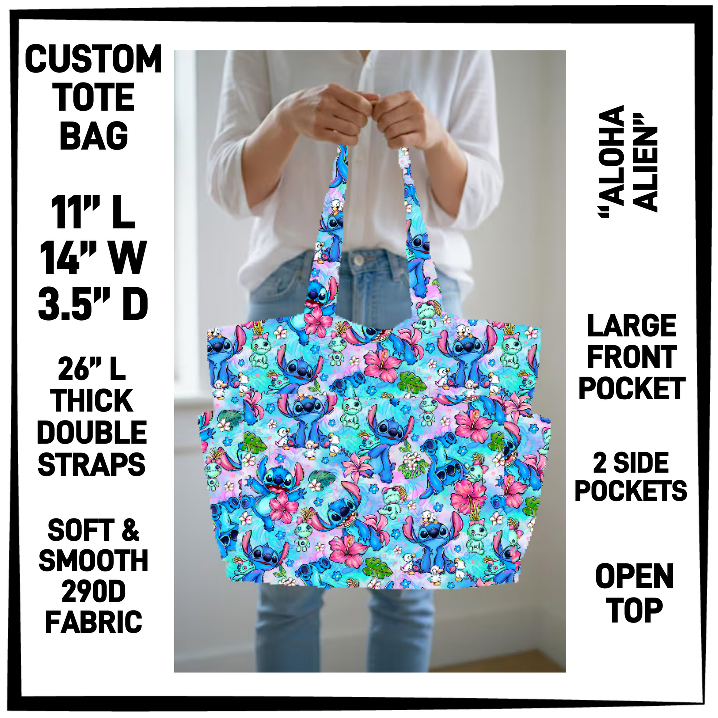 N2TB - Aloha Alien Custom Tote Bag - Preorder Closing 7/22 ETA: Late Sept