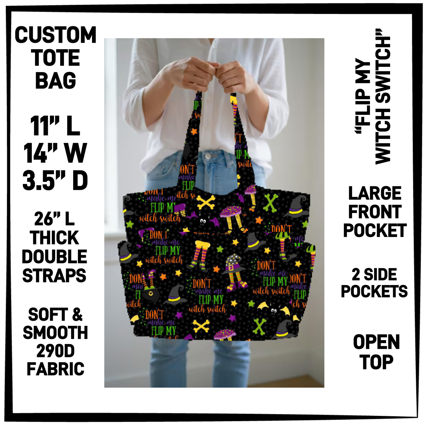 N2TB - Flip My Witch Switch Custom Tote Bag - Preorder Closing 7/22 ETA: Late Sept