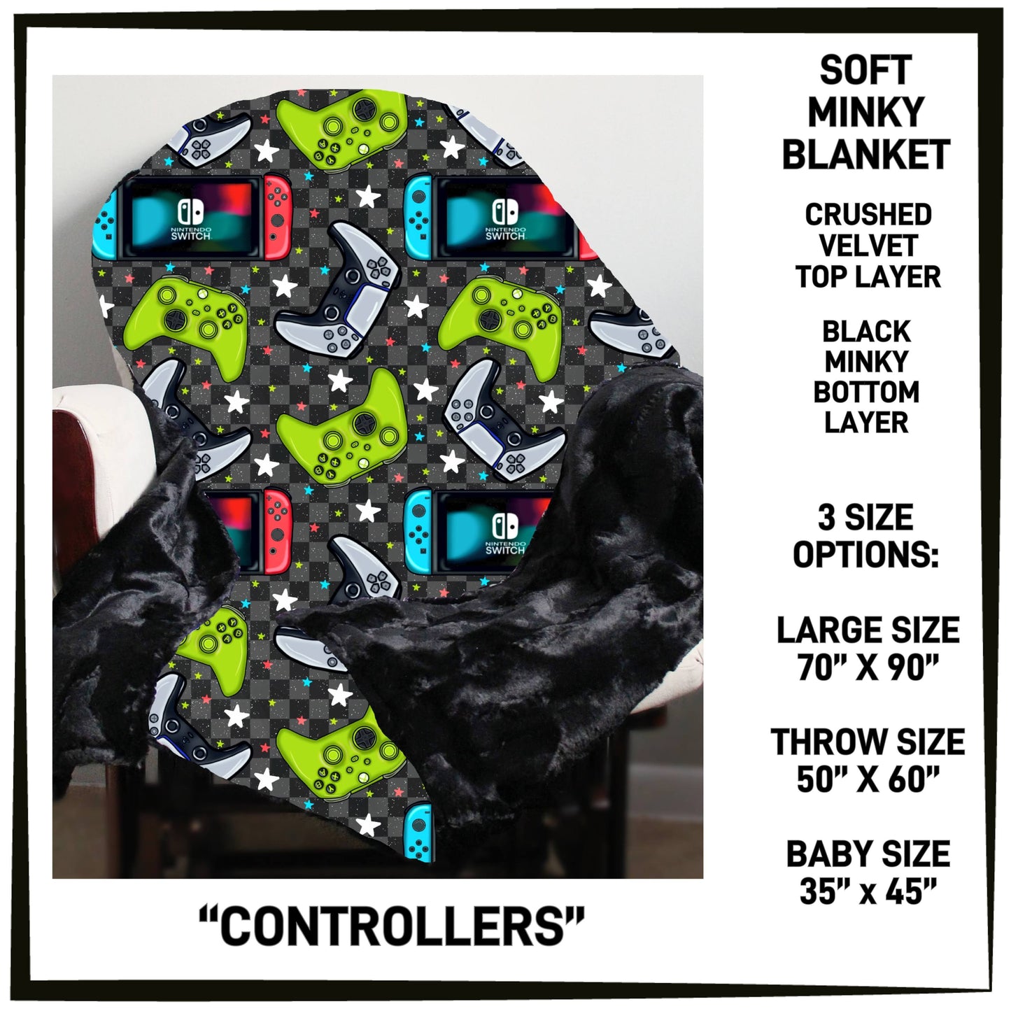 RTS - Controllers Minky Blanket