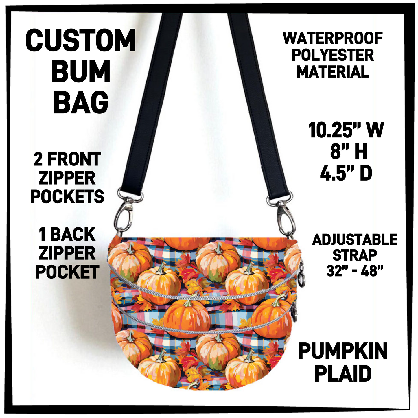 B1BM - Pumpkin Plaid Bum Bag - Preorder Closing 8/19 ETA: Mid-Oct