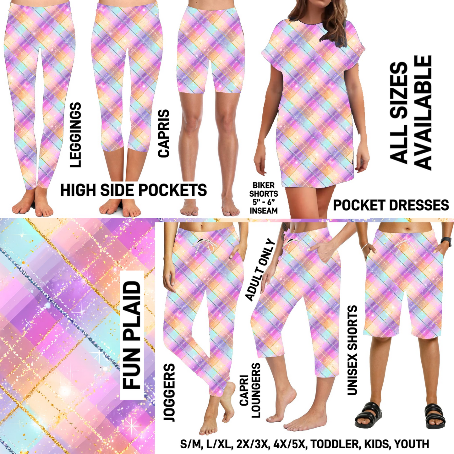 RTS - Fun Plaid Capri with Pockets