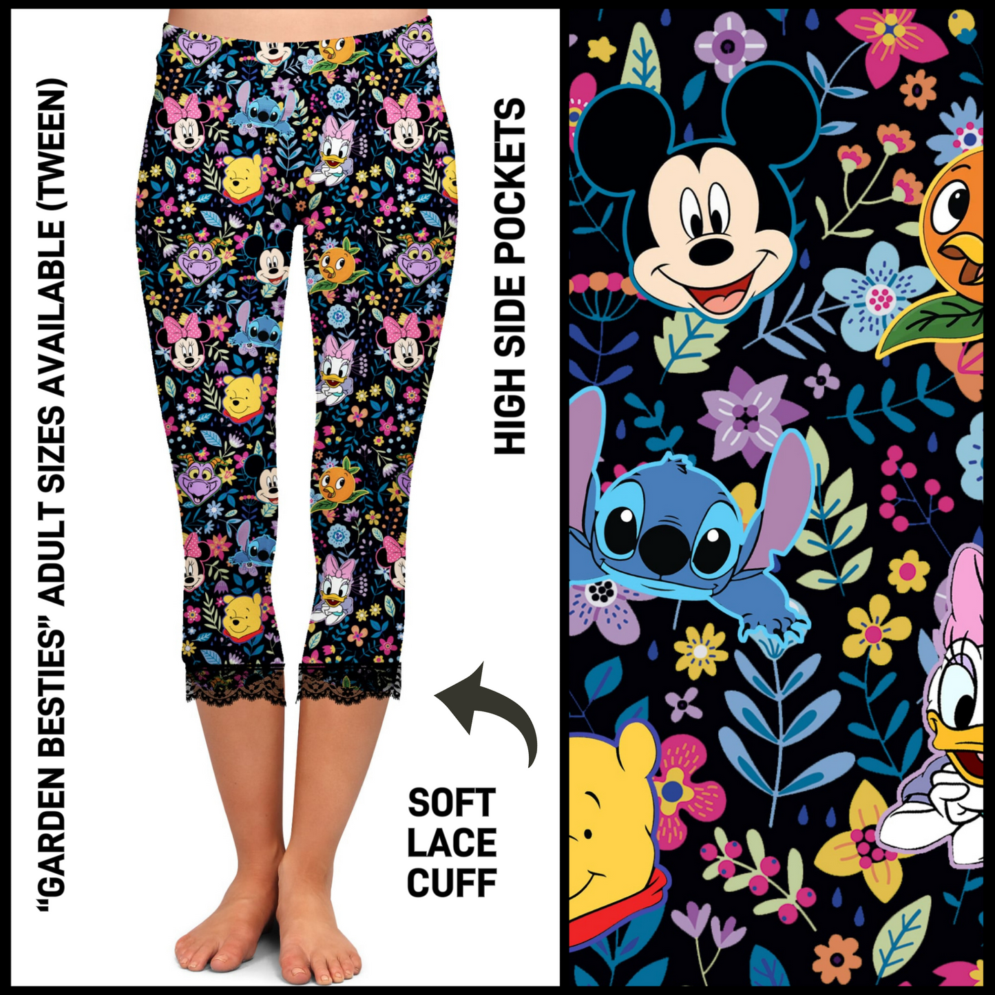 LC2C - Garden Besties Lace Cuff Capris with Pockets - Preorder Closing 4/21 ETA: Mid-June