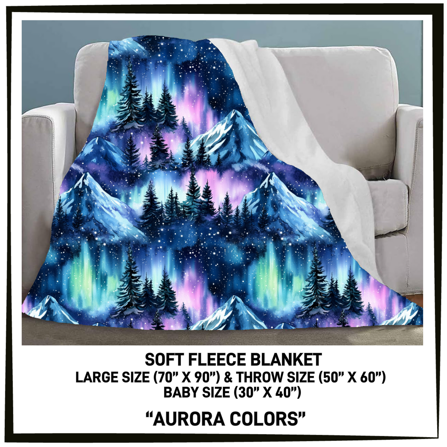 FC7B - Aurora Colors Fleece Blanket - Preorder Closing 8/26 ETA: Late Oct