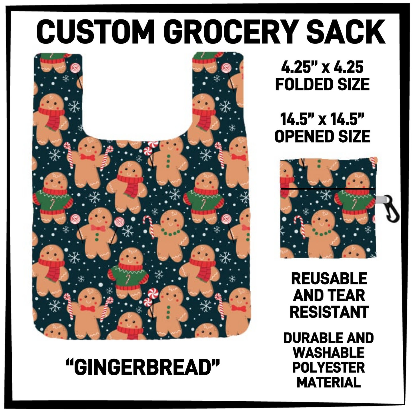 GRC4 - Gingerbread Grocery Sack - Preorder Closing 9/10 ETA: Early Dec