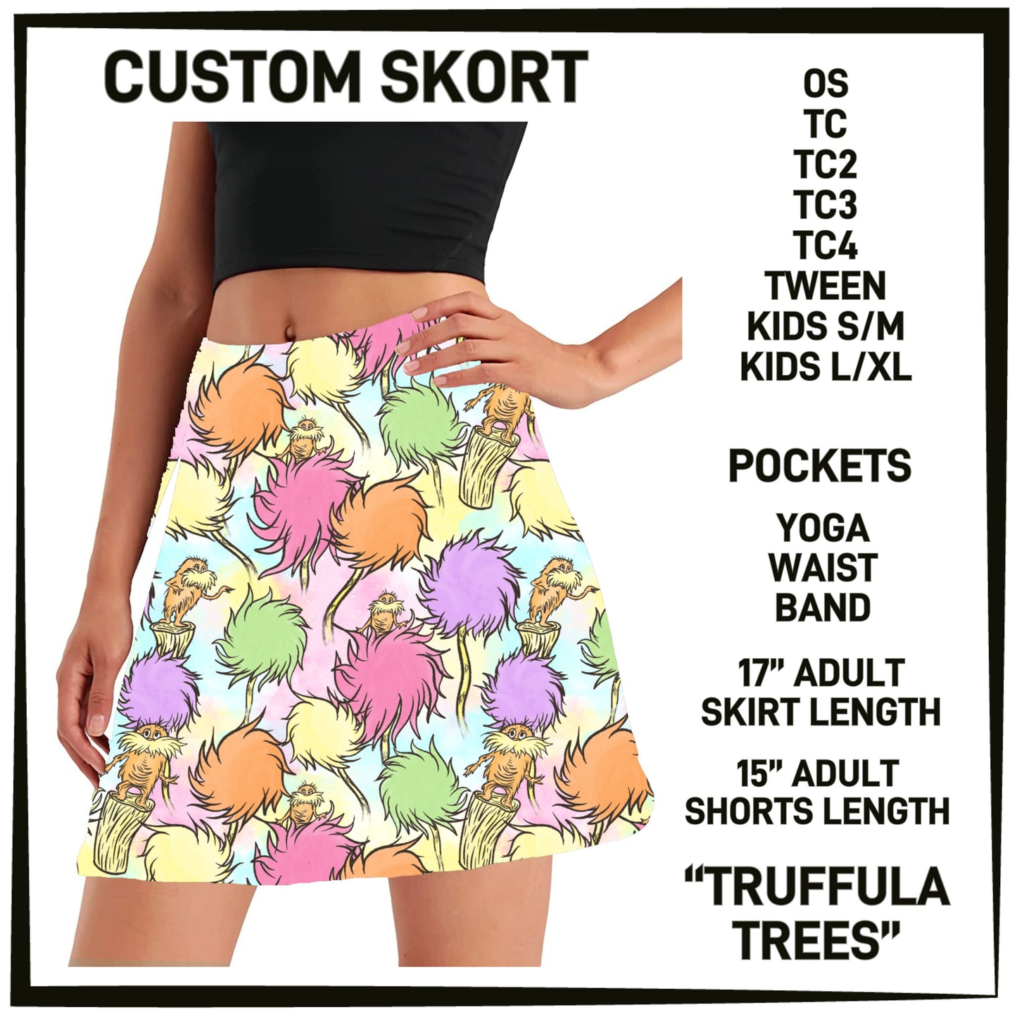 DO1C - Truffula Trees Skort with Pockets - Preorder Closing 12/16 ETA: Mid-Feb