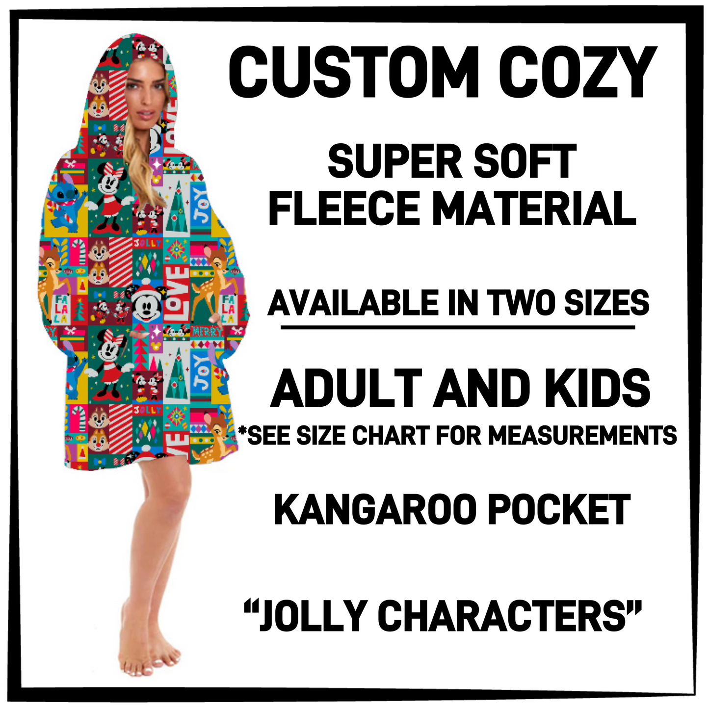 CZ2Y - Jolly Characters Hooded Cozy - Preorder Closing 9/15 ETA: Mid-Dec